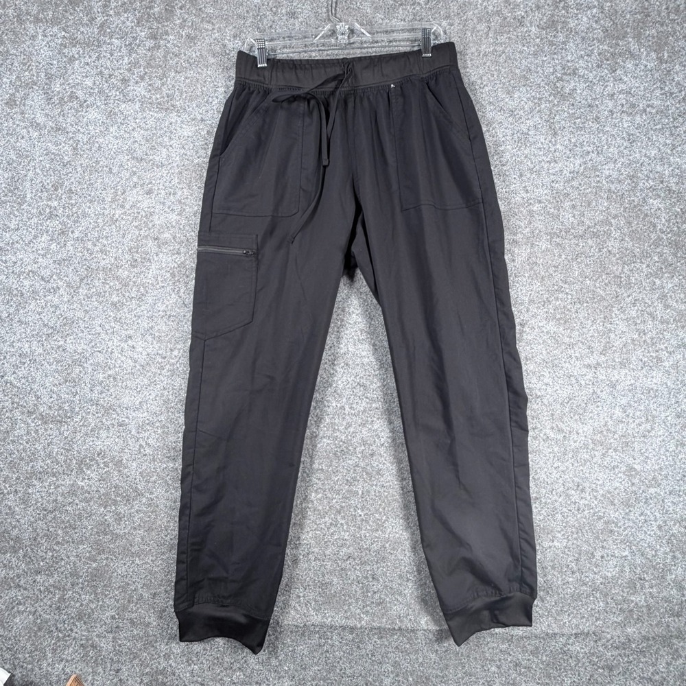 Scrubstar Ultimate Premium Scrubwear Jogger Pants Wonens L Black Comfort Stretch - Picture 1 of 16